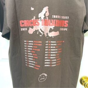 Travis Scott 2024 Circus Maximus Europe Tour t-shirt size Large